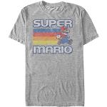 Retro Randiga Nintendo Mario T-shirts med tryck i Storlek S för Herrar 