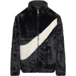 Big Swoosh Faux Fur Jacket Sport Fleece Outerwear Fleece Jackets Black Nike