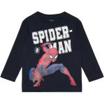 Mörkblåa Spiderman Långärmade T-shirts för barn från Name It på rea 