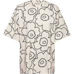 Krämfärgade Kortärmade Kortärmade T-shirts från Marimekko Unikko 