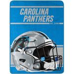Northwest NFL Carolina Panthers 46 x 60 Micro Raschel Run Design rullad filt, lagfärger, en storlek (1NFL059050018RET)