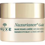 Franska Naturliga Veganska Guldiga Ögonkrämer från Nuxe Nuxuriance för Torr hy med Guldflingor med Uppljusande effekt Balm 15 ml för 60+ för Damer 