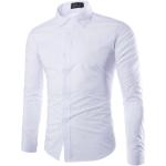 Casual Gråa Långärmade Mönstrade skjortor i Storlek 3 XL i Syntet för Herrar 