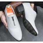 Formella Vita Ankle-boots med spetsig tå i Läder för Herrar 