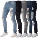 Mörkblåa Skinny jeans i Storlek 3 XL i Bomullsblandning för Herrar 