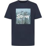 Vinter Blåa Kortärmade T-shirts stora storlekar på rea i Storlek XXL i Polyester för Herrar 