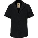 Svarta Kortärmade Kortärmade skjortor från OAS i Storlek M i Frotté för Herrar 