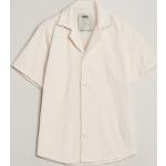 Krämfärgade Kortärmade Kortärmade skjortor från OAS i Storlek XL i Frotté för Herrar 