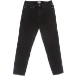 Streetwear Svarta Slim fit jeans Urblekta för Herrar 