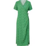 Object - Omlottklänning objEma Elise L/S Long Wrap Dress 12 - Grön - 34