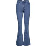 Blåa Flare jeans från Object i Storlek S 