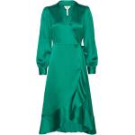 Knälånga Gröna Omlottklänningar från Object i Storlek XS för Damer 