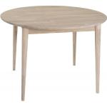 Vita Runda matbord från Skånska Möbelhuset förlängningsbara med diameter 110cm i Ek 