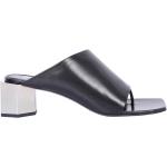 Svarta Slip in-sandaler från Off-White på rea med Fyrkantig tå med Klackhöjd 5cm till 7cm i Läder för Damer 