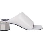 Off white Sandaletter med Fyrkantig tå med Klackhöjd 5cm till 7cm i Läder för Damer 
