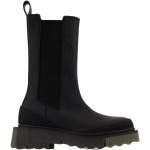 Svarta Chelsea-boots från Off-White på rea med rundad tå i Läder för Damer 