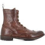 Konjakbruna Ankle-boots från OFFICINE CREATIVE ITALIA med Snörning med Klackhöjd till 3cm i Läder för Damer 