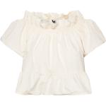 Krämfärgade Kortärmade Kortärmade blusar från Gina Tricot i Storlek XS med Off the shoulder-ringning för Damer 