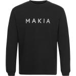 Oksa Long Sleeve Tops T-shirts Long-sleeved Black Makia