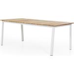 Olivet matbord Vit med teaktopp 200 x 100 cm