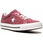 Röda Låga sneakers från Converse One Star med Snörning med rundad tå i Läder för Flickor 