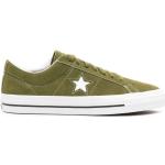 Olivgröna Låga sneakers från Converse One Star med Snörning med rundad tå i Mocka för Herrar 