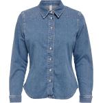 Blåa Långärmade Långärmade skjortor från ONLY i Storlek XS 