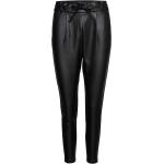 Onlpoptrash Easy Coated Pant Pnt Trousers Leather Leggings/Byxor Svart ONLY