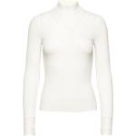 Vita Långärmade Långärmade T-shirts från ONLY i Storlek S med Hög ringning i Spets för Damer 