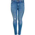 Ljusblåa High waisted jeans från Only Carmakoma på rea med L32 med W54 i Denim för Damer 