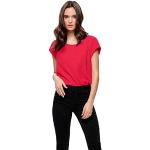 Röda Kortärmade Kortärmade blusar från ONLY Basic i Storlek XL för Damer 