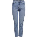 Blåa High waisted jeans från ONLY i Storlek M i Denim för Damer 