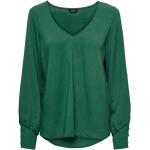 Höst Gröna Långärmade blusar från ONLY på rea med V-ringning i Polyester för Damer 