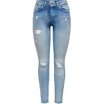 Ljusblåa Slim fit jeans från ONLY Blush med L32 med W26 i Denim för Damer 