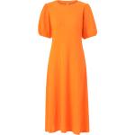 Orange Trikåklänningar med puffärm från ONLY på rea i Storlek XS för Damer 