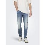 Blåa Skolstarts Slim fit jeans från Only & Sons på rea i Denim för Herrar 
