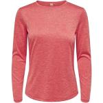Melerade Korallröda Långärmade Långärmade T-shirts från ONLY i Storlek XS för Damer 