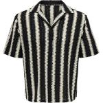Svarta Kortärmade Kortärmade skjortor med virkning från Only & Sons i Storlek XS 