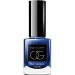 Ekologiska Naturliga Blåa Top coat nagellack Skimrande från Organic Glam med lång varaktighet 11 ml för Damer 