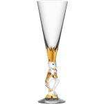 Guldiga Champagneglas från Orrefors Nobel i Glas 