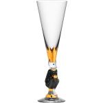 Mörkgråa Champagneglas från Orrefors Nobel i Glas 