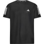 Svarta Kortärmade Kortärmade T-shirts från adidas Own The Run i Storlek XS 