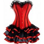Sexiga Korta Röda Shaping-kjolar i Storlek 3 XL i Satin för Damer 