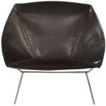 Ox Denmarq - Stitch Chair, Stainless Steel Frame, Leather: Mocca - Brun - Brun - Fåtöljer - Metall/trä/textilmaterial/skum/plast