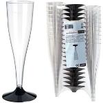 PAPSTAR Champagneglas Transparent/Svart 20-pack