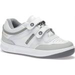 Vita Skinnsneakers på rea i storlek 39 med Kardborreknäppning i Läder för Herrar 