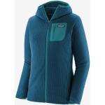 Hållbara Blåa Zip Hoodies från Patagonia R1 i Fleece för Damer 