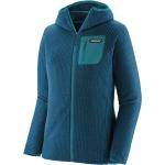 Hållbara Blåa Zip Hoodies från Patagonia R1 i Storlek L i Material som andas i Fleece för Damer 