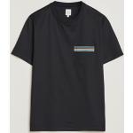 Randiga Svarta Kortärmade Kortärmade T-shirts från Paul Smith Paul i Storlek M med Rund ringning i Bomull för Herrar 