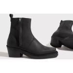 Svarta Chelsea-boots från Pavement i storlek 37 med Fyrkantig tå med Klackhöjd 5cm till 7cm i Läder för Damer 